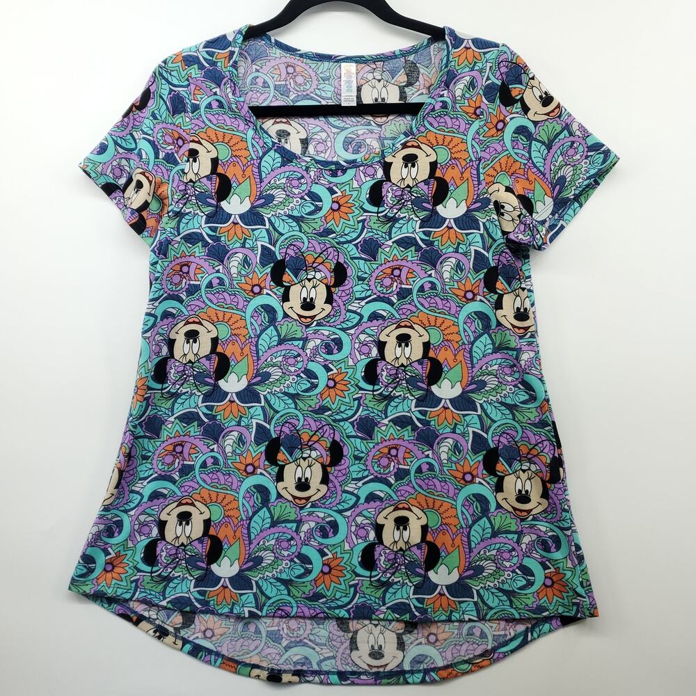 Lularoe Disney Minnie Mouse Simply Comfortable Floral Shirt Small